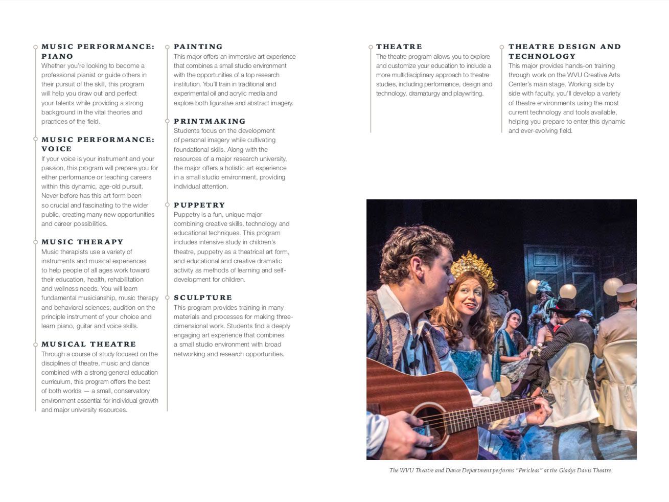 Career Pathway brochure with text block and photo