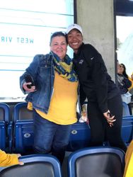 two female WVU fans at football game