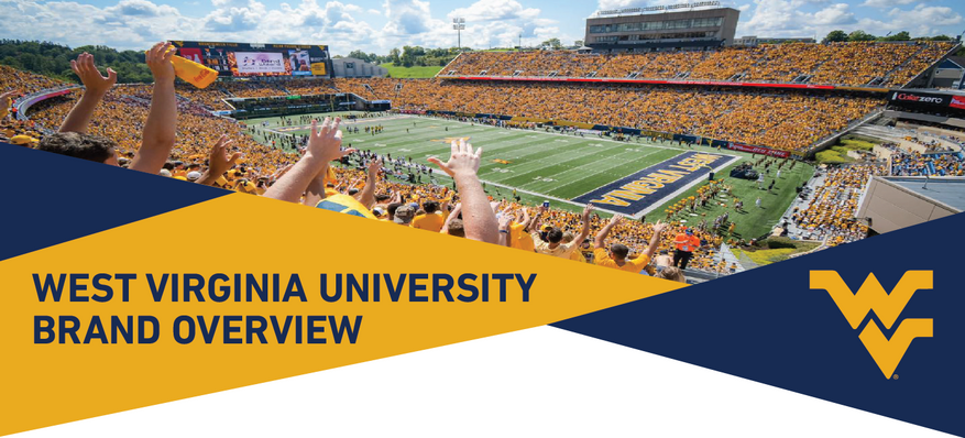 Mila Puskar Stadium image with Flying WV and West Virginia University Brand Overview